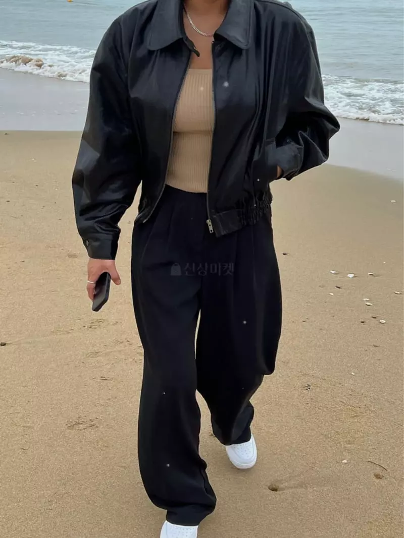 Douze - Korean Women Fashion - #womensfashion - Leather Jacket - 8