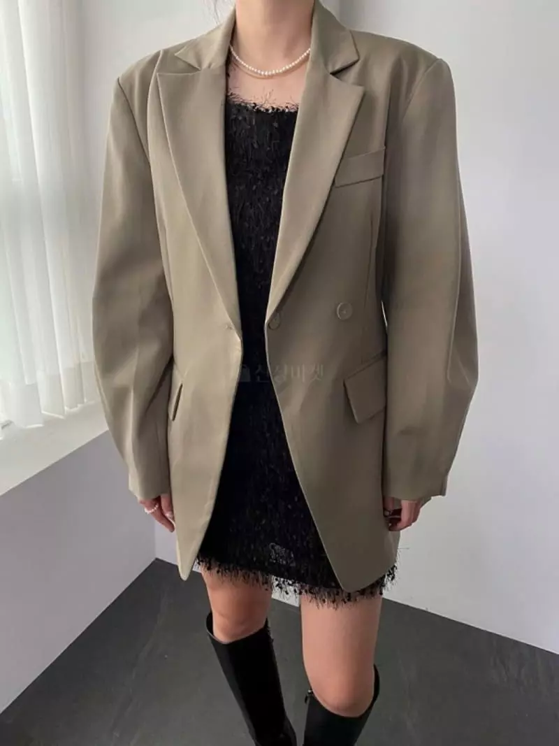 Douze - Korean Women Fashion - #womensfashion - Line Jacket - 11