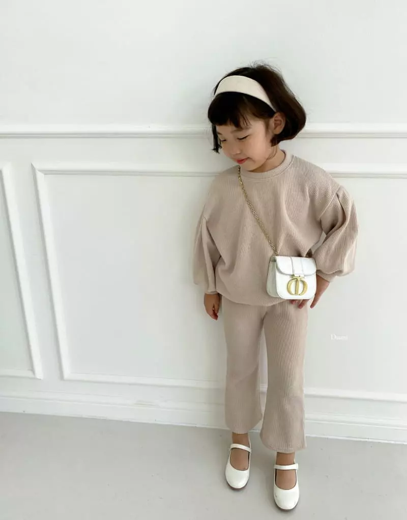 Dsaint - Korean Children Fashion - #Kfashion4kids - Lovely Knit Top Bottom Set - 2