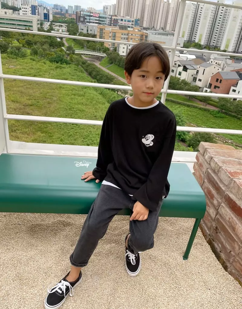 Dsaint - Korean Children Fashion - #Kfashion4kids - Big Mickey Stripes Tee - 6