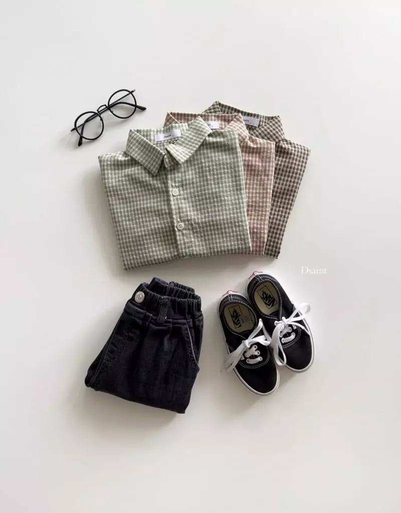 Dsaint - Korean Children Fashion - #Kfashion4kids - My Find Check Shirt - 7