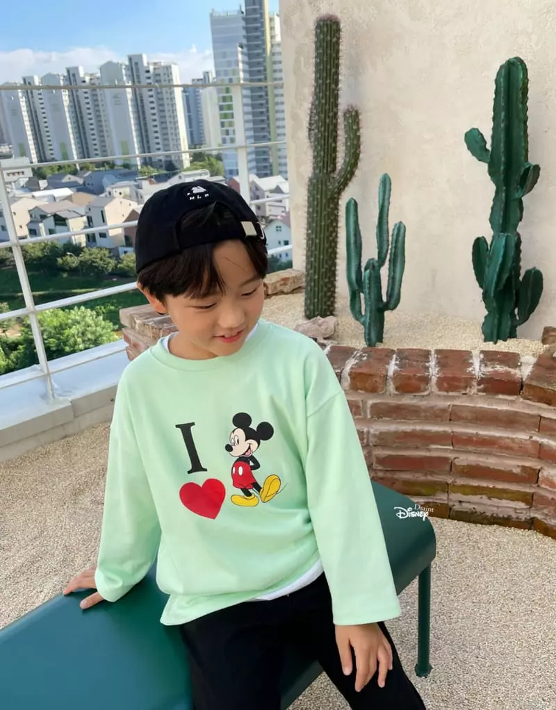 Dsaint - Korean Children Fashion - #prettylittlegirls - I Love Mickey Tee - 4