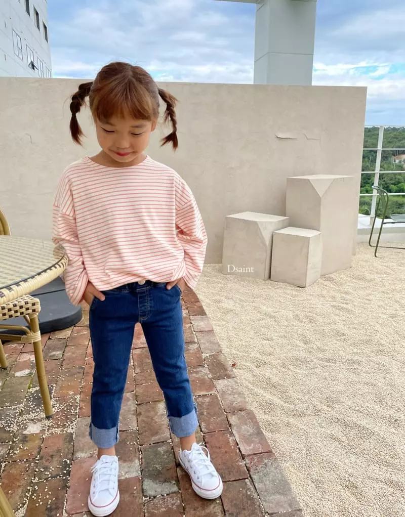 Dsaint - Korean Children Fashion - #designkidswear - Rolly Roll-up Jeans - 5
