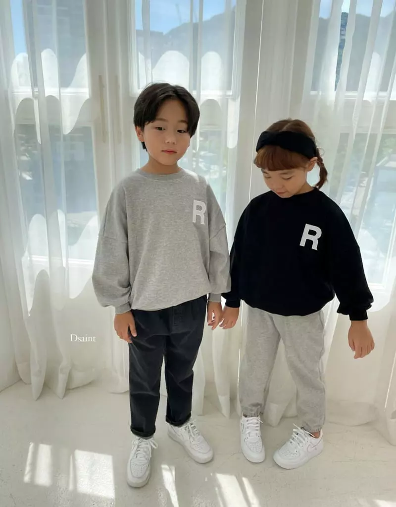 Dsaint - Korean Children Fashion - #designkidswear - R Patch Sweatshirt