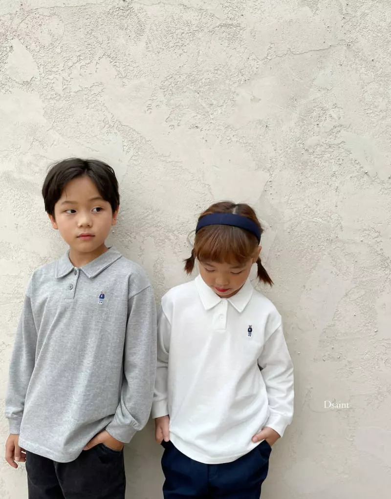 Dsaint - Korean Children Fashion - #designkidswear - Mini Bear PK Tee - 3