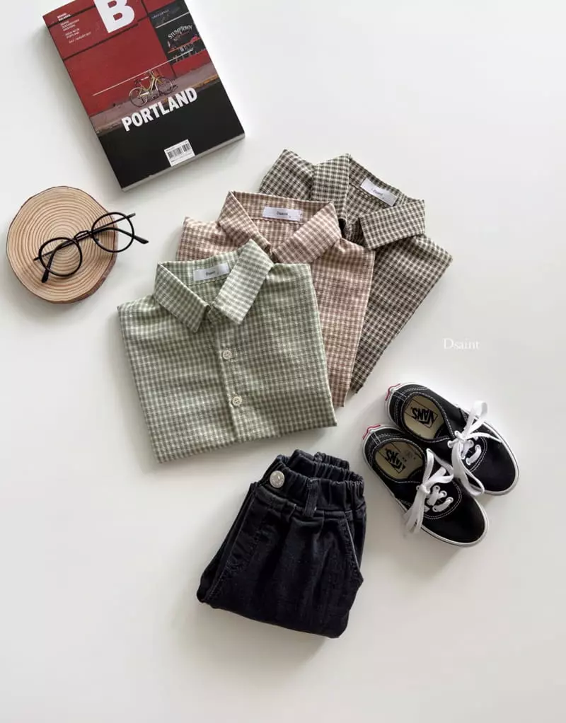Dsaint - Korean Children Fashion - #designkidswear - My Find Check Shirt