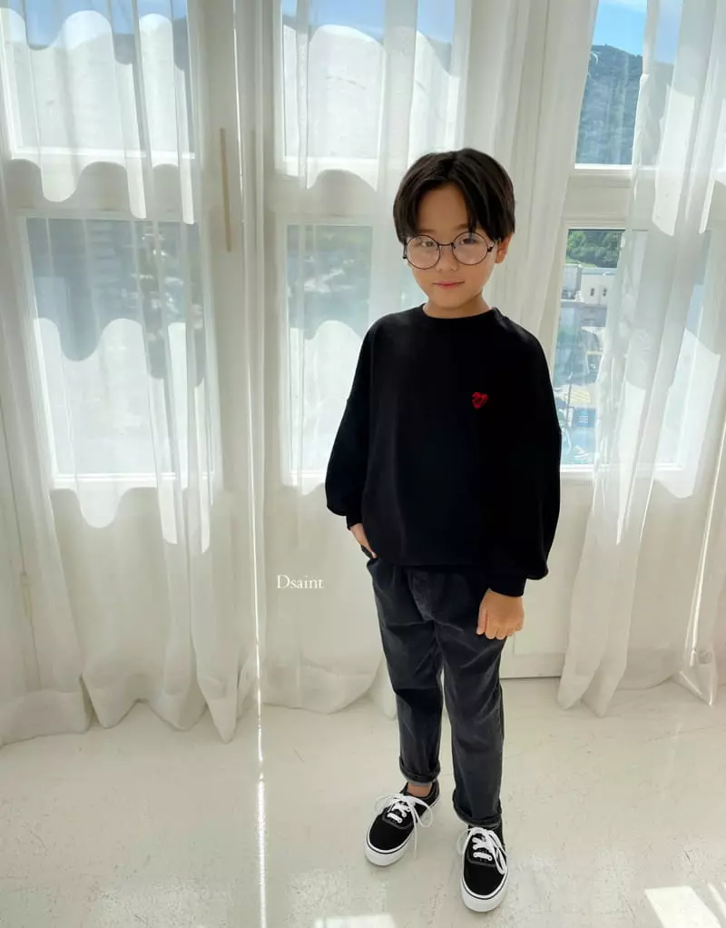 Dsaint - Korean Children Fashion - #discoveringself - Heart Sweatshirt - 6