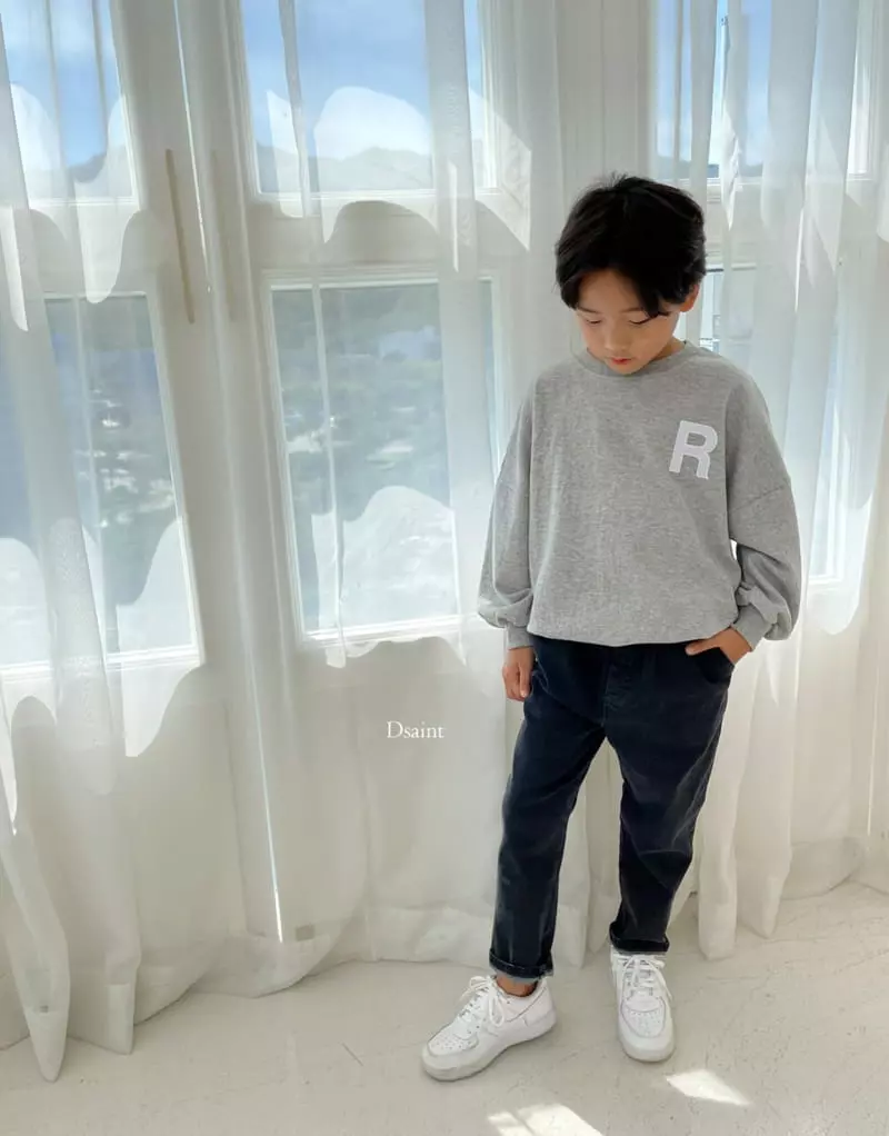 Dsaint - Korean Children Fashion - #discoveringself - R Patch Sweatshirt - 2