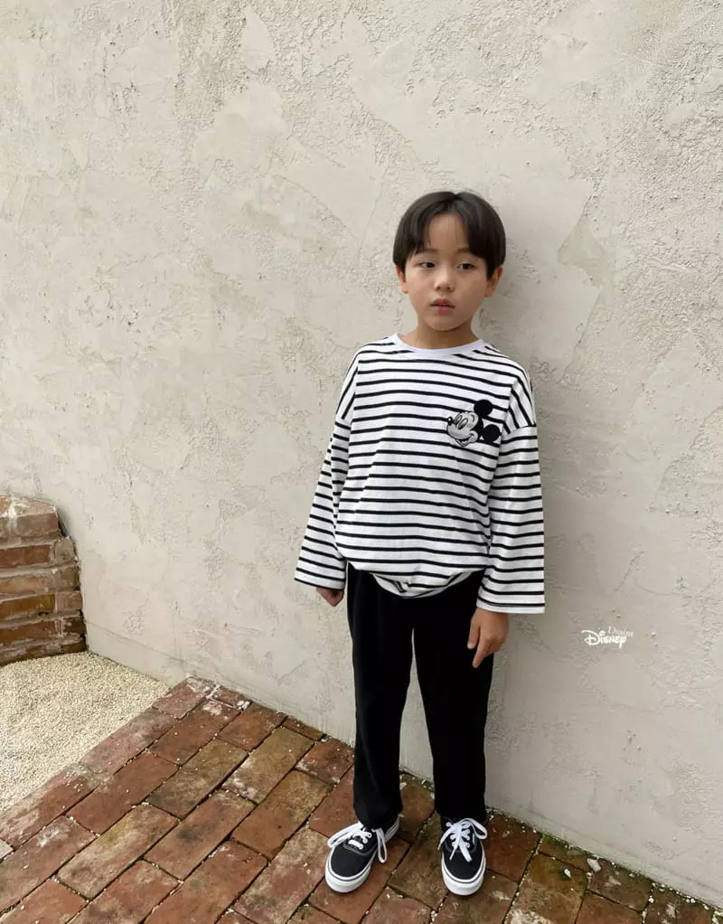 Dsaint - Korean Children Fashion - #discoveringself - Big Mickey Stripes Tee