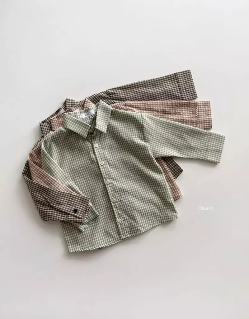 Dsaint - Korean Children Fashion - #discoveringself - My Find Check Shirt - 2
