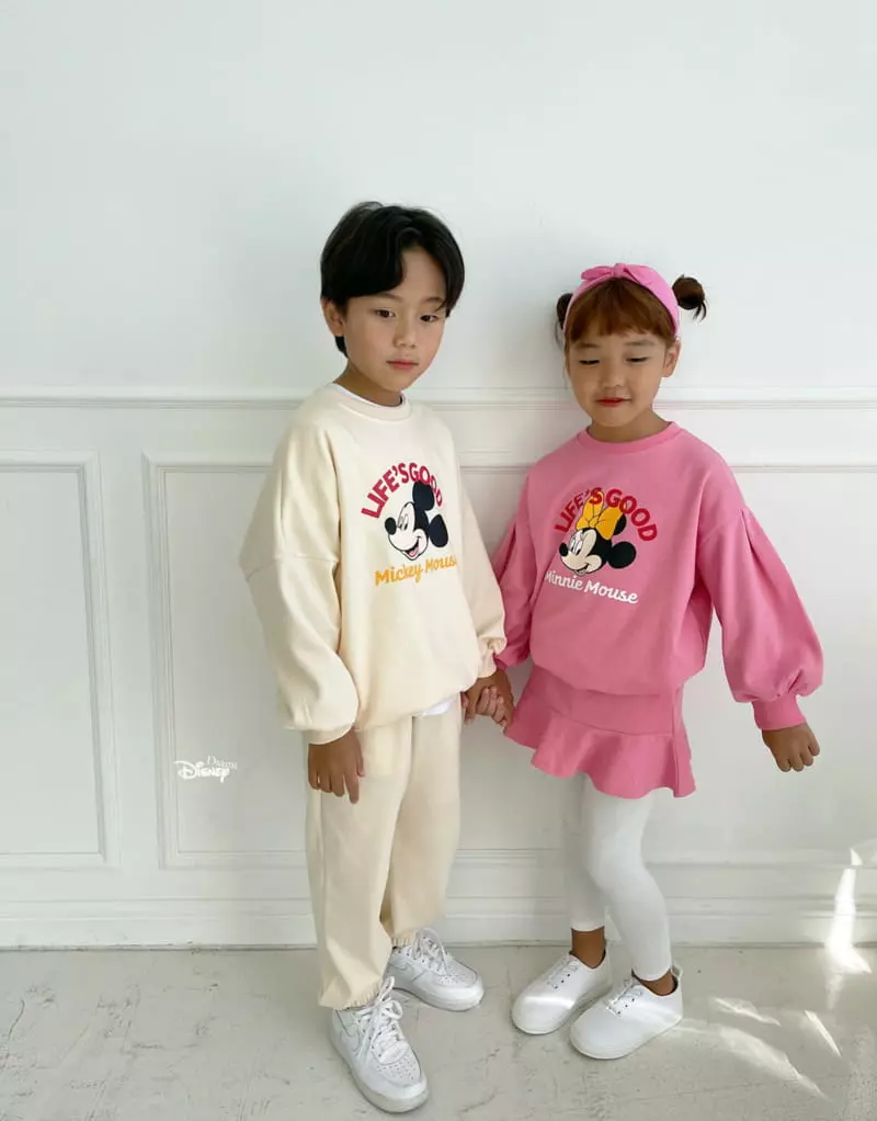 Dsaint - Korean Children Fashion - #discoveringself - Good Mickey Minnie Top Bottom Set - 12