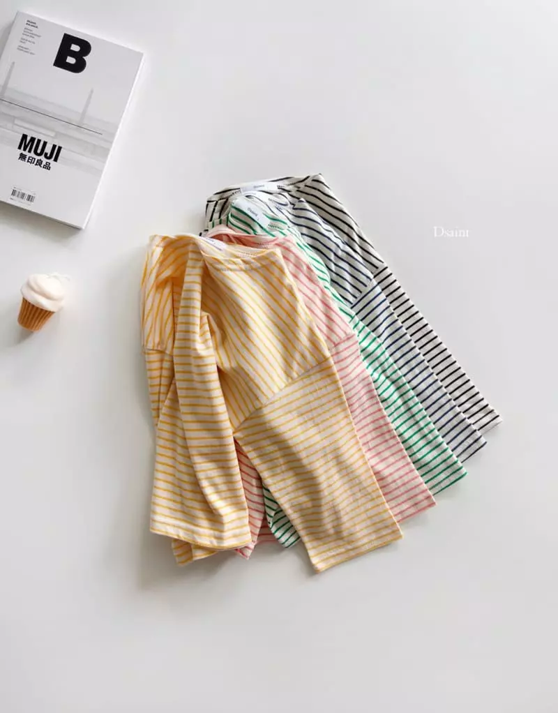 Dsaint - Korean Children Fashion - #designkidswear - Simple Stripes Tee - 4