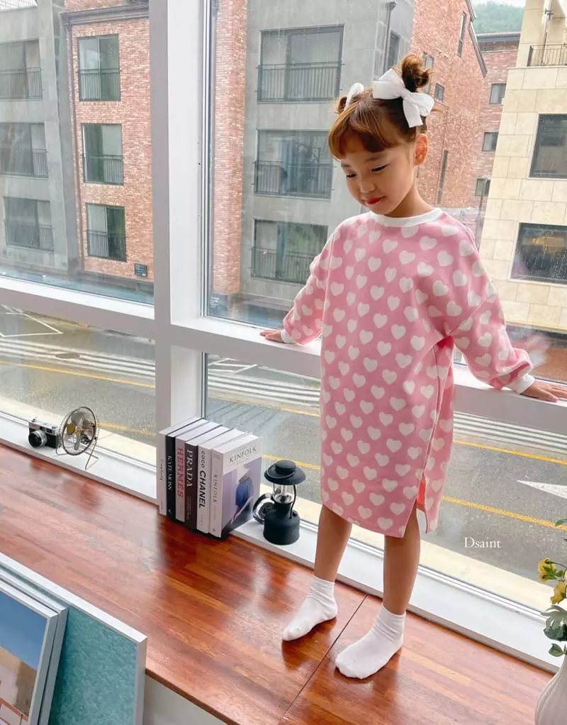 Dsaint - Korean Children Fashion - #fashionkids - Heart Slit One-piece - 2