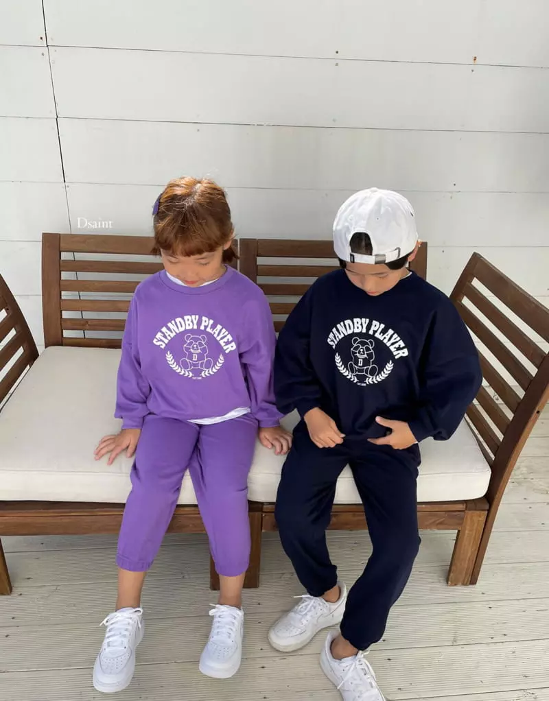 Dsaint - Korean Children Fashion - #fashionkids - Stand Bye Bear Top Bottom Set - 5