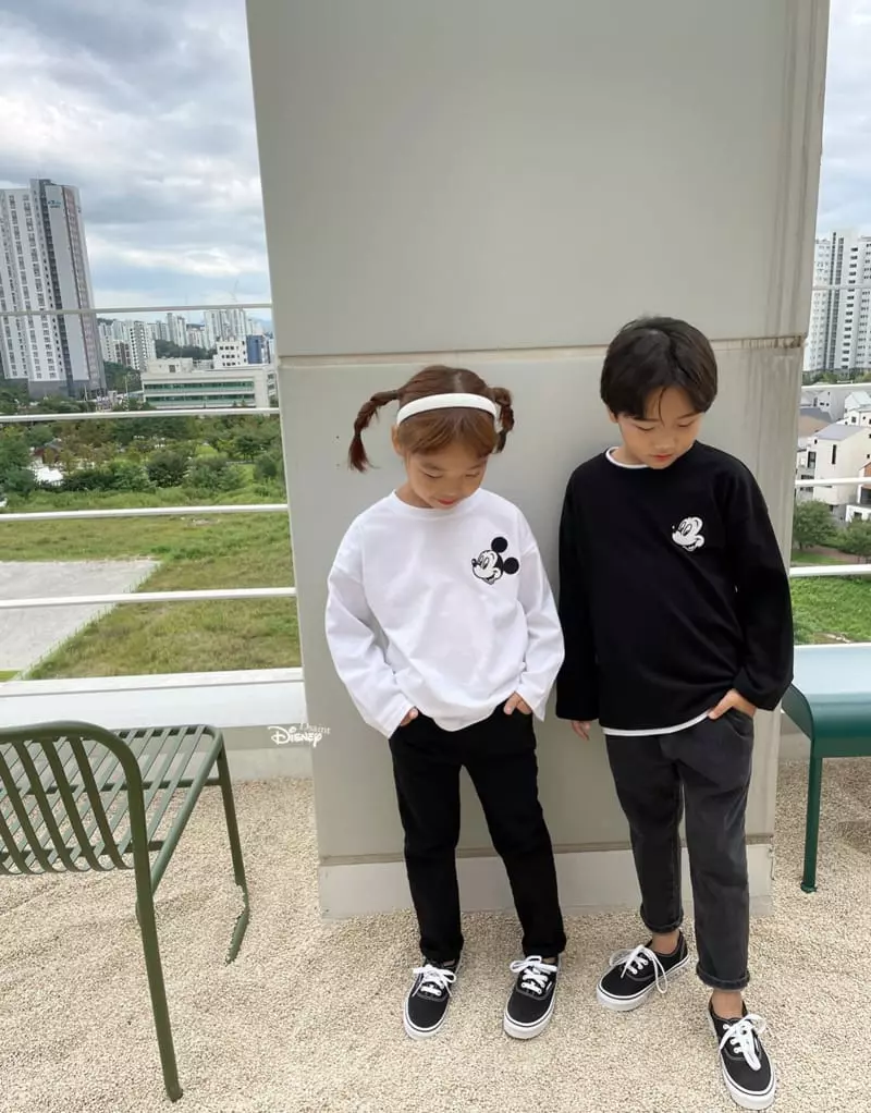 Dsaint - Korean Children Fashion - #kidsshorts - Big Mickey Stripes Tee - 3