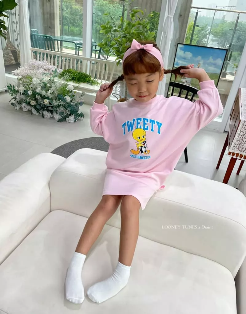 Dsaint - Korean Children Fashion - #kidsshorts - Twit Silbe Slit One-piece - 2