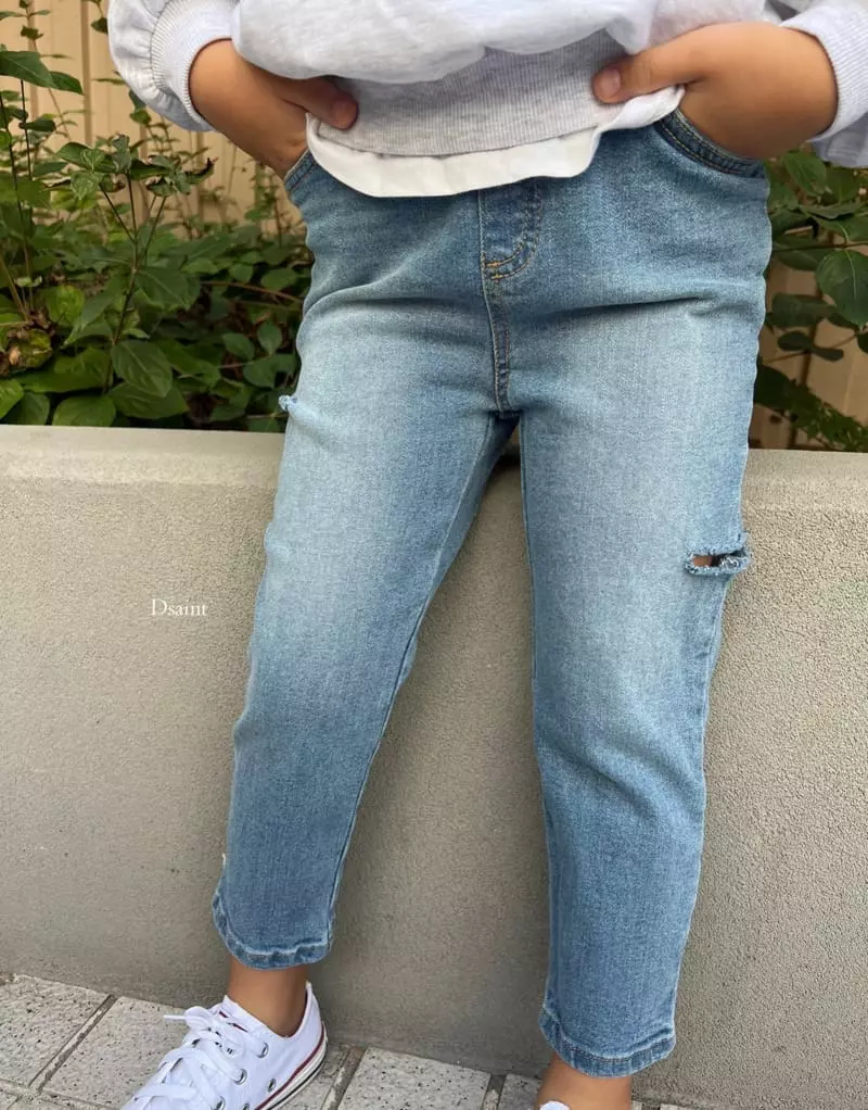 Dsaint - Korean Children Fashion - #kidsshorts - Side Vintage Jeans