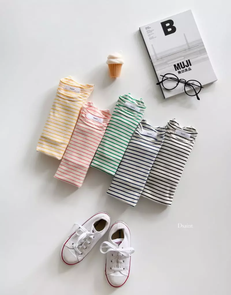 Dsaint - Korean Children Fashion - #kidsshorts - Simple Stripes Tee - 6