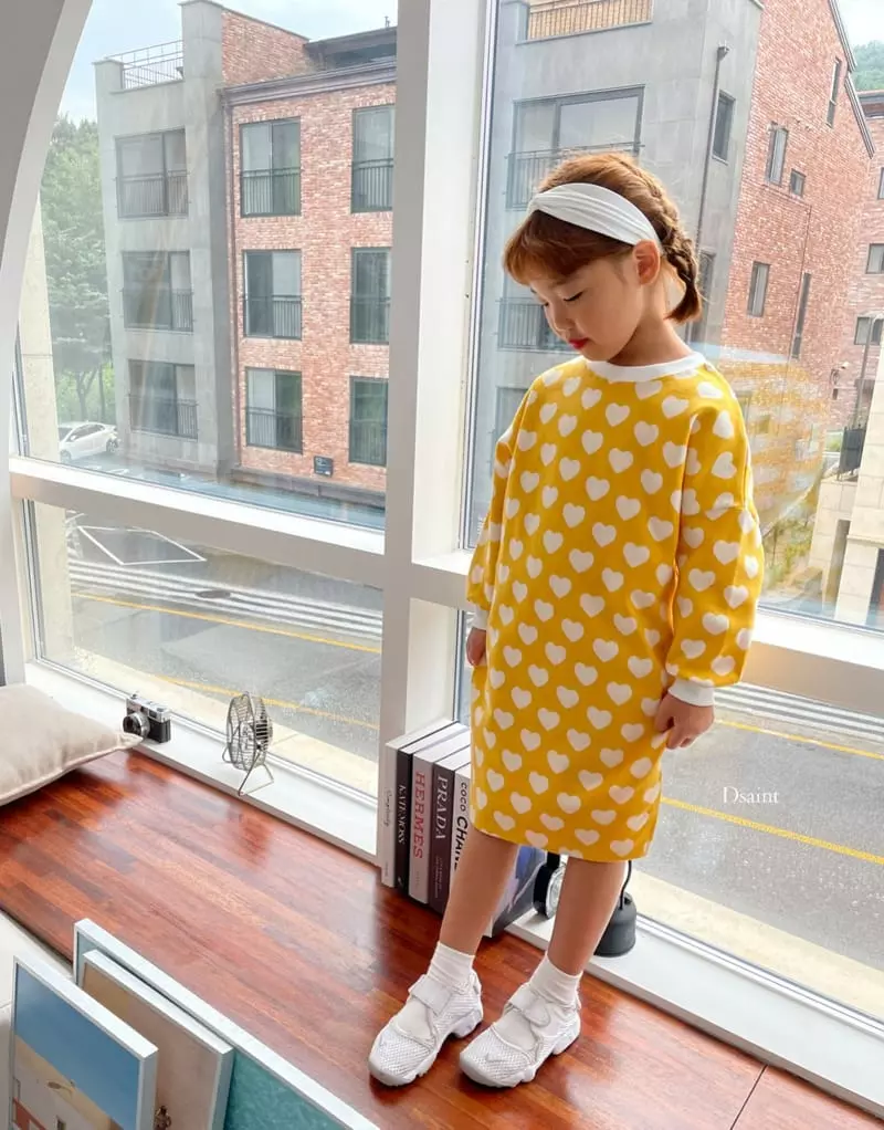 Dsaint - Korean Children Fashion - #kidsshorts - Heart Slit One-piece - 4