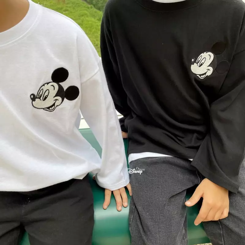 Dsaint - Korean Children Fashion - #kidsshorts - Big Mickey Stripes Tee - 4