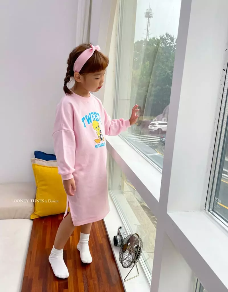 Dsaint - Korean Children Fashion - #kidsstore - Twit Silbe Slit One-piece - 3