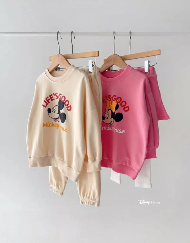 Dsaint - Korean Children Fashion - #kidsstore - Good Mickey Minnie Top Bottom Set