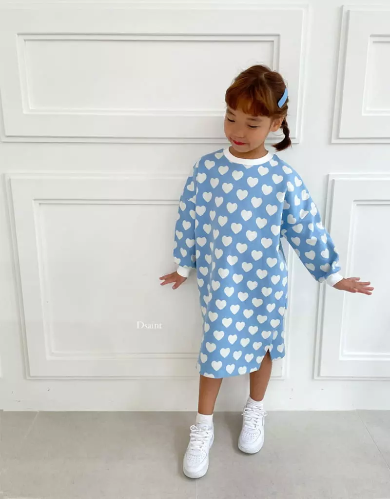 Dsaint - Korean Children Fashion - #kidzfashiontrend - Heart Slit One-piece - 5