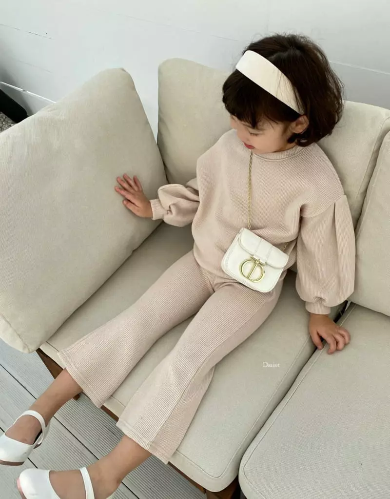 Dsaint - Korean Children Fashion - #kidzfashiontrend - Lovely Knit Top Bottom Set