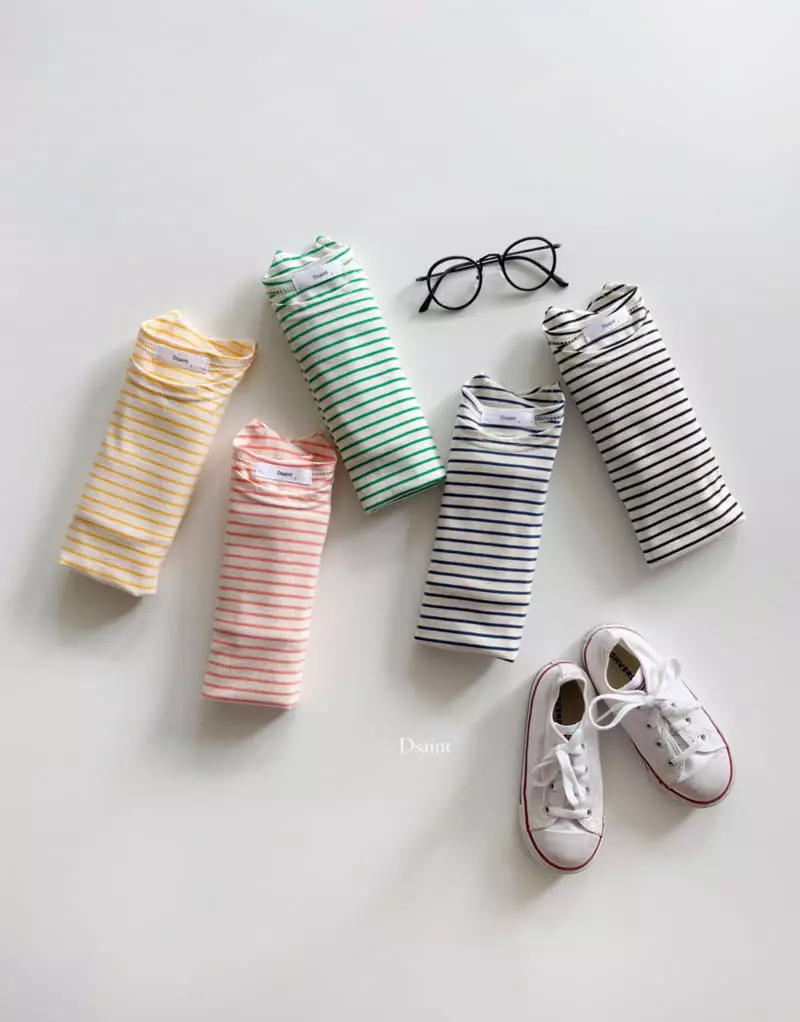 Dsaint - Korean Children Fashion - #kidzfashiontrend - Simple Stripes Tee - 8