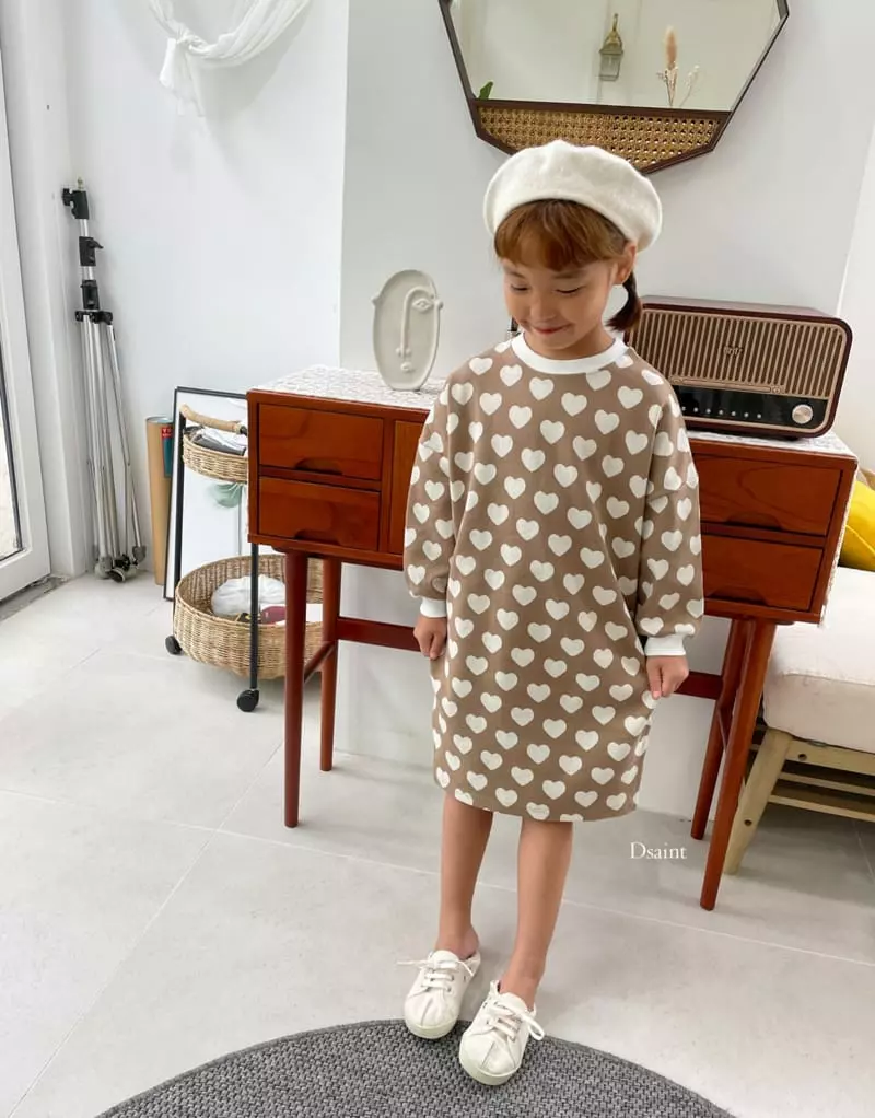 Dsaint - Korean Children Fashion - #littlefashionista - Heart Slit One-piece - 7