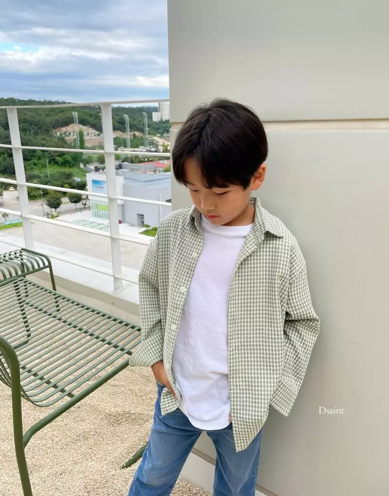 Dsaint - Korean Children Fashion - #littlefashionista - My Find Check Shirt - 8