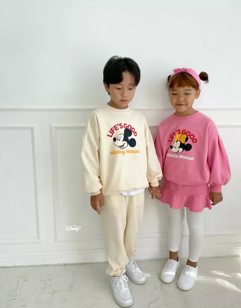 Dsaint - Korean Children Fashion - #Kfashion4kids - Good Mickey Minnie Top Bottom Set - 4