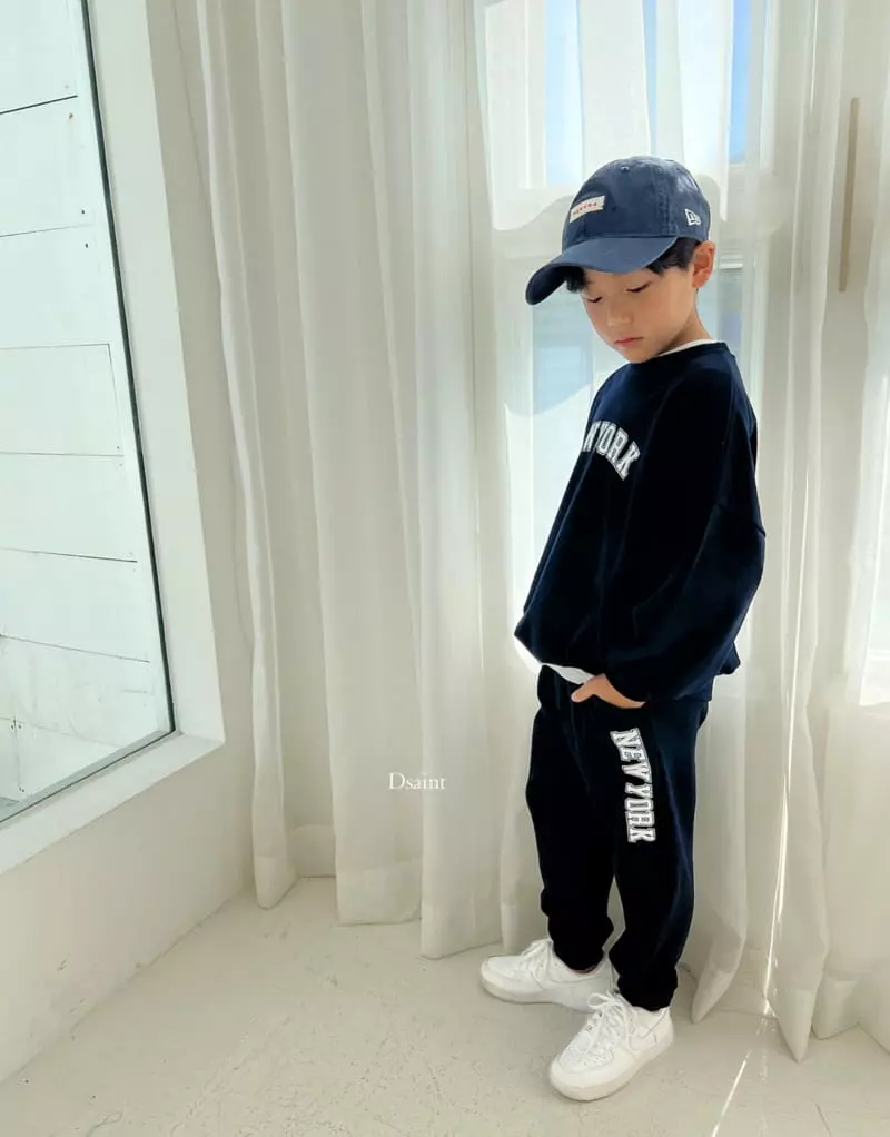 Dsaint - Korean Children Fashion - #magicofchildhood - Line New York Top Bottom Set - 3