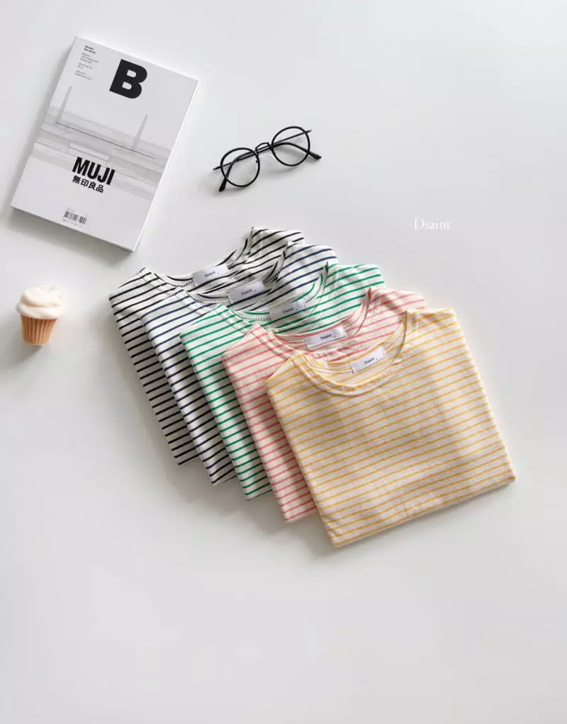 Dsaint - Korean Children Fashion - #magicofchildhood - Simple Stripes Tee - 11
