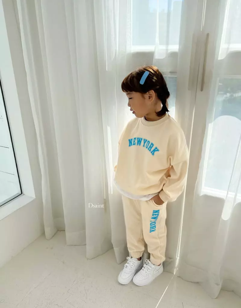 Dsaint - Korean Children Fashion - #magicofchildhood - Line New York Top Bottom Set - 4