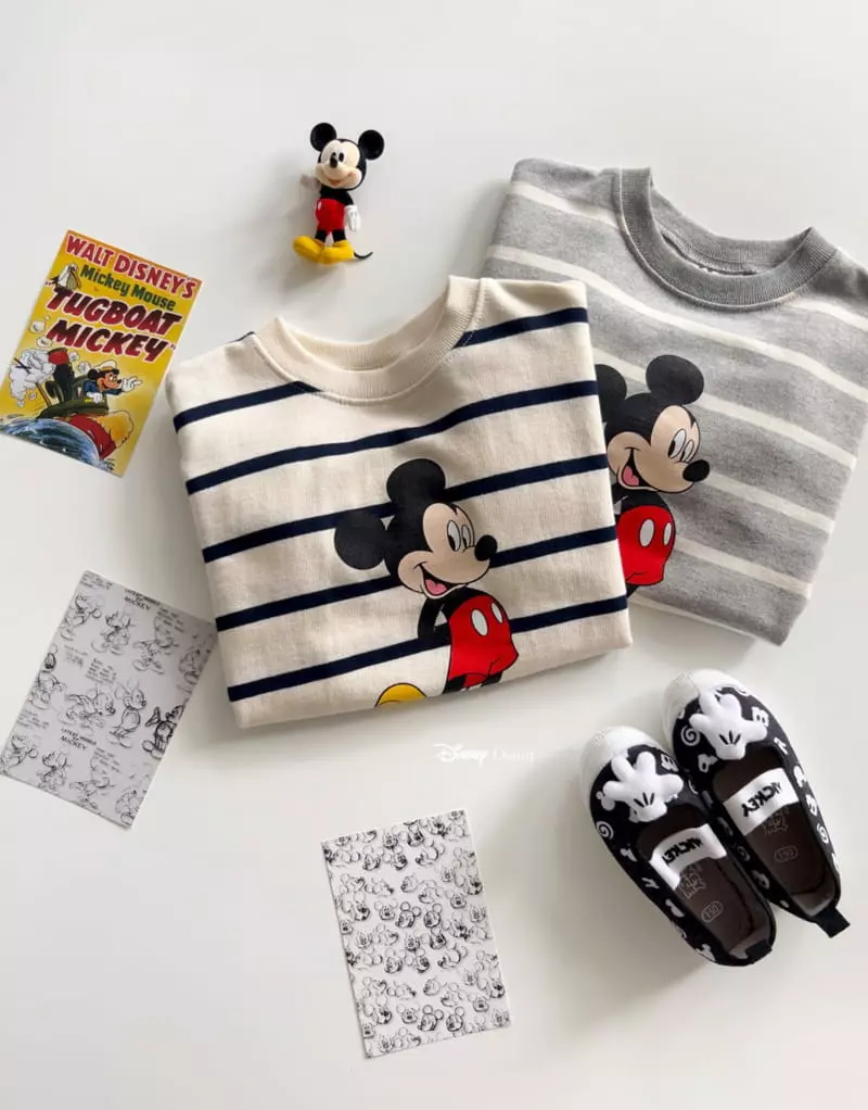 Dsaint - Korean Children Fashion - #minifashionista - Line Mickey Stripes Sweatshirt - 9
