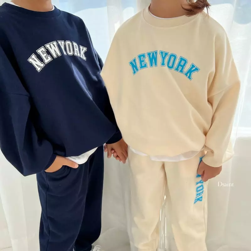 Dsaint - Korean Children Fashion - #prettylittlegirls - Line New York Top Bottom Set - 5