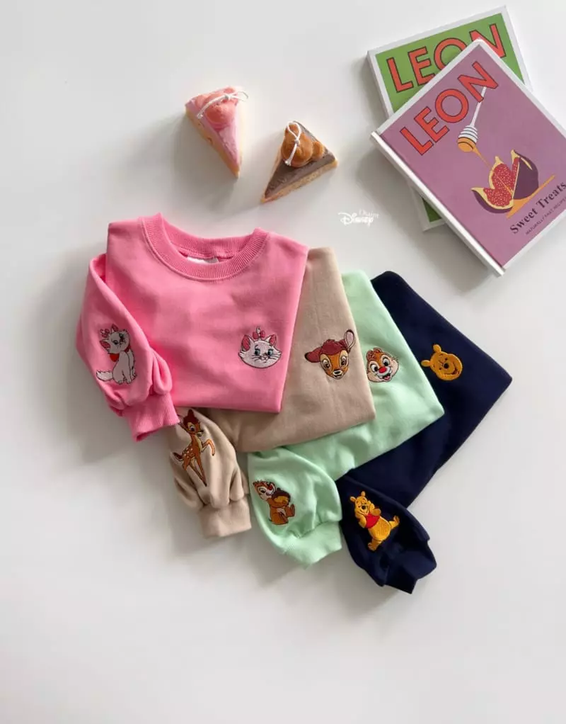 Dsaint - Korean Children Fashion - #minifashionista - Disney Friends Top Bottom Set - 4