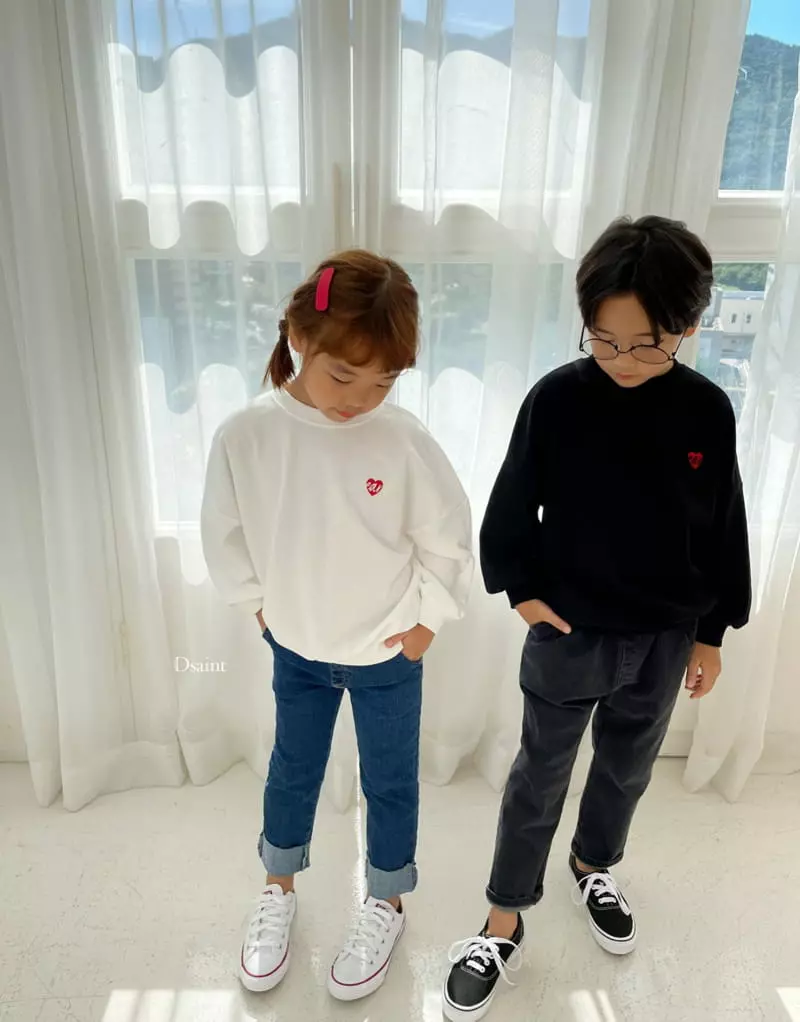 Dsaint - Korean Children Fashion - #stylishchildhood - Heart Sweatshirt - 2
