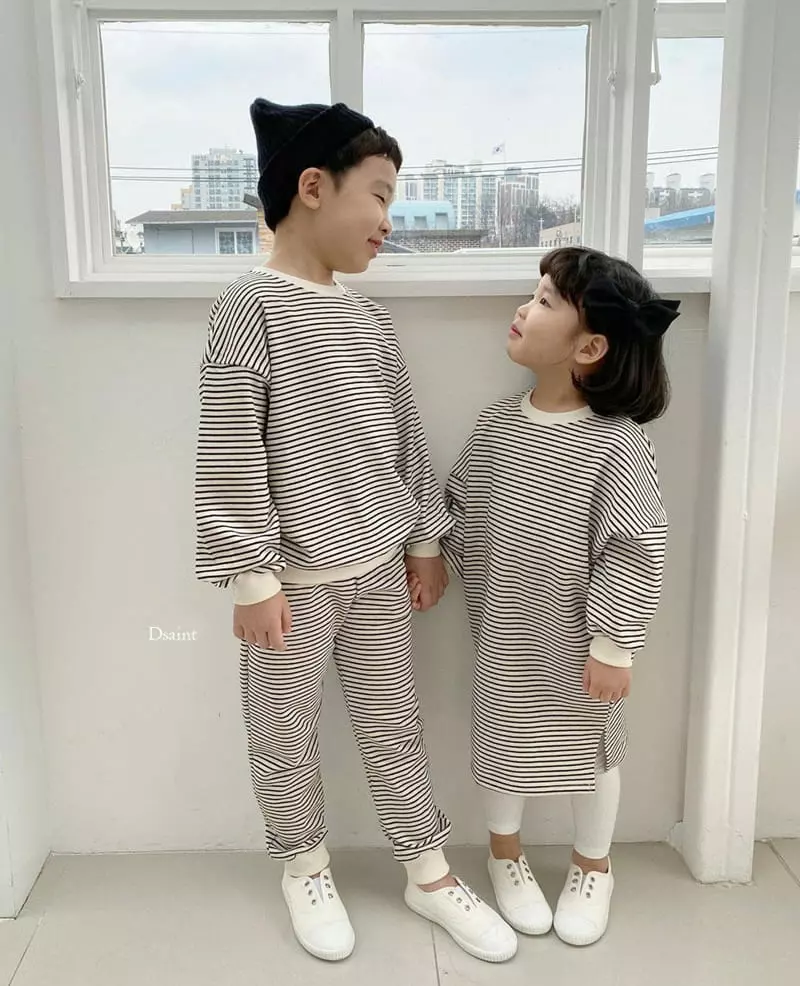 Dsaint - Korean Children Fashion - #toddlerclothing - Yam Yam One-piece Top Bottom Set - 4