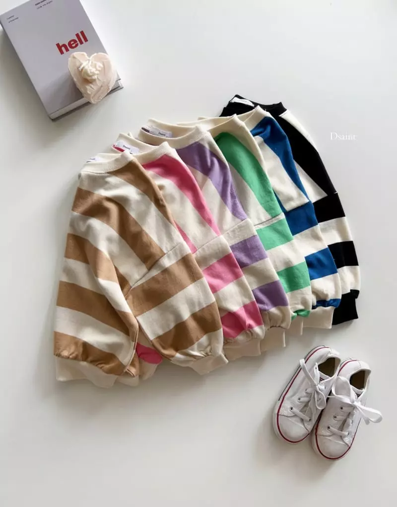 Dsaint - Korean Children Fashion - #todddlerfashion - Dreaming Stripes Sweatshirt - 2