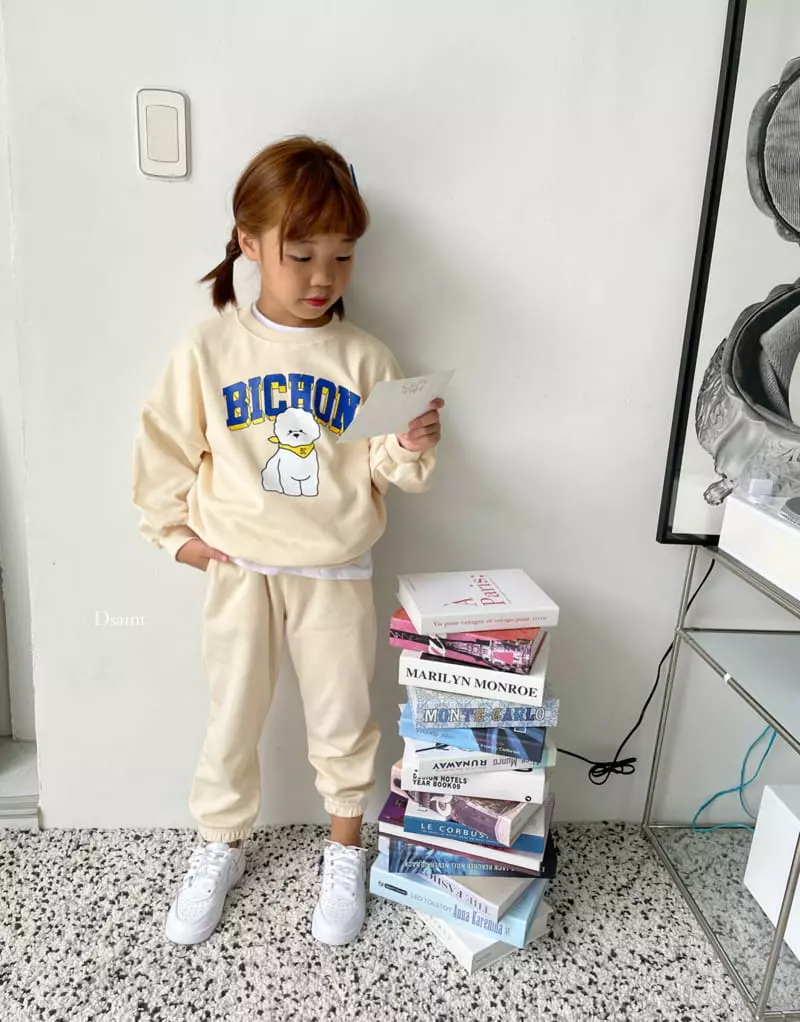 Dsaint - Korean Children Fashion - #toddlerclothing - Super Bichom Top Bottom Set - 5