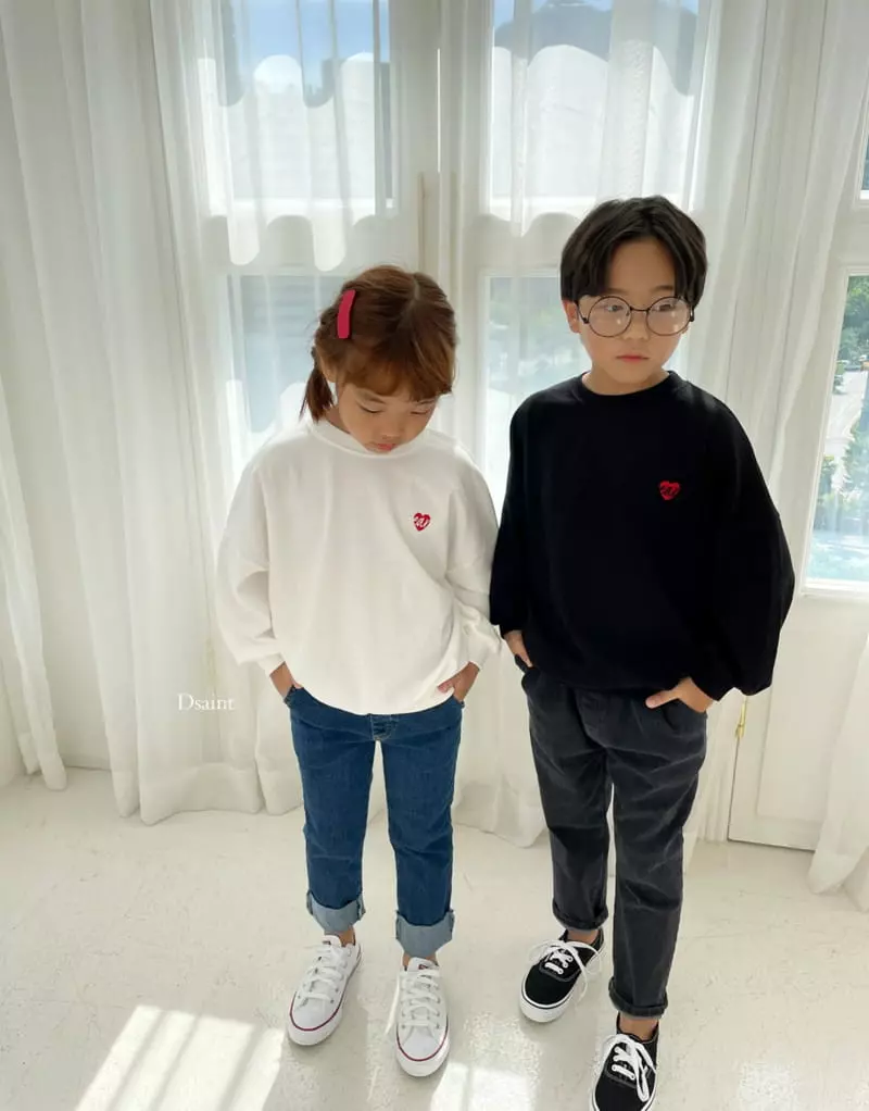 Dsaint - Korean Children Fashion - #toddlerclothing - Heart Sweatshirt