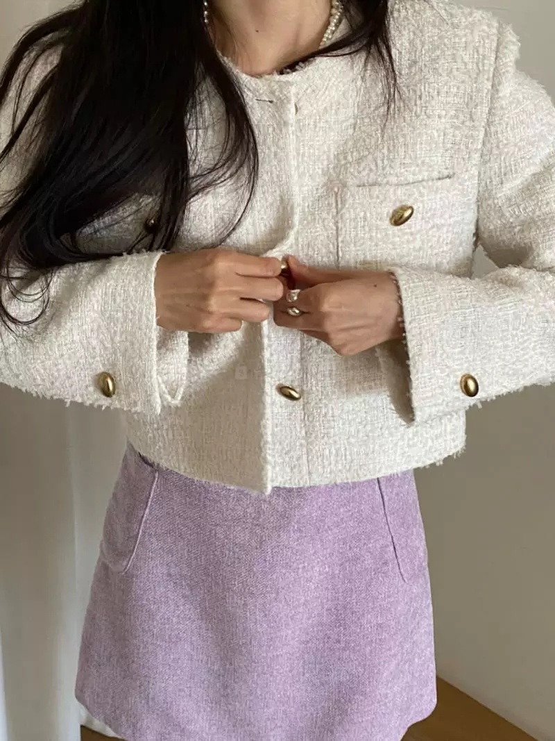 Duplo - Korean Women Fashion - #momslook - Pop Twid Jacket - 5