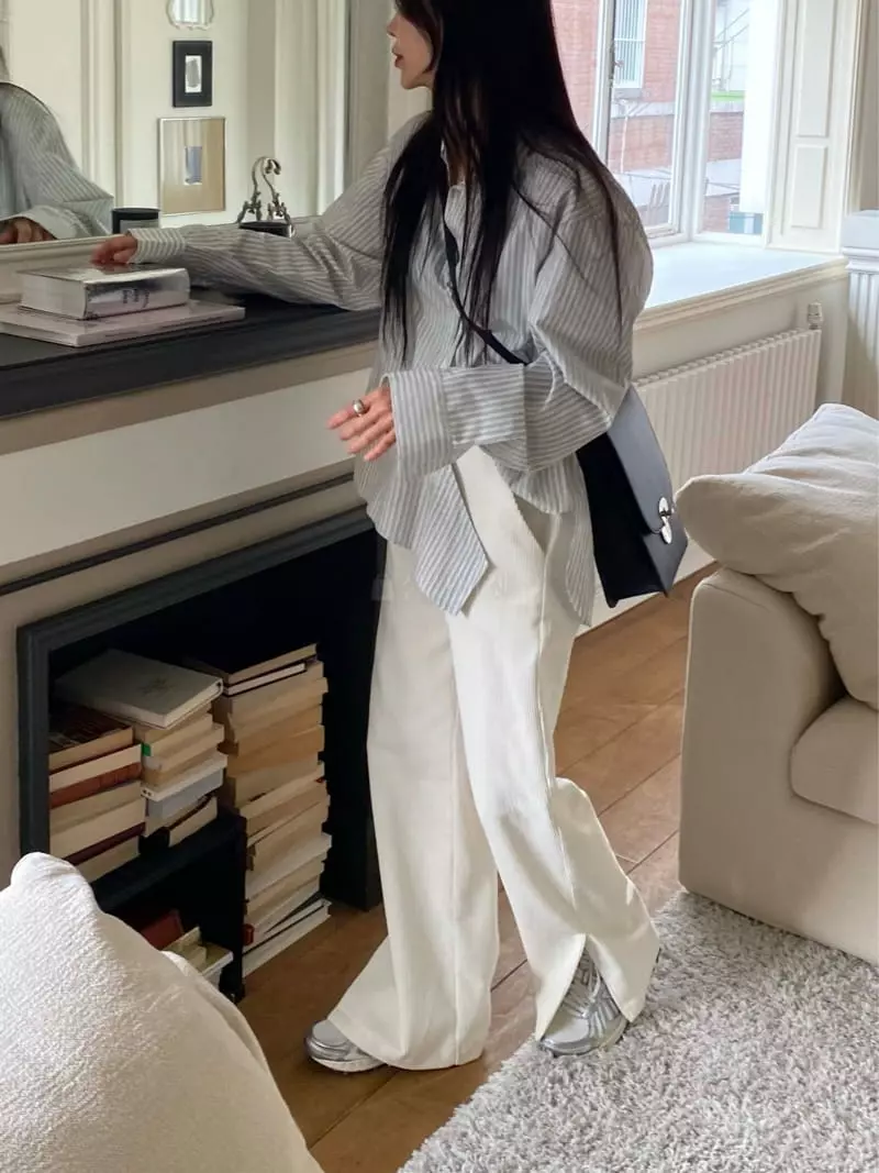 Duplo - Korean Women Fashion - #momslook - Corduroy Pants - 2