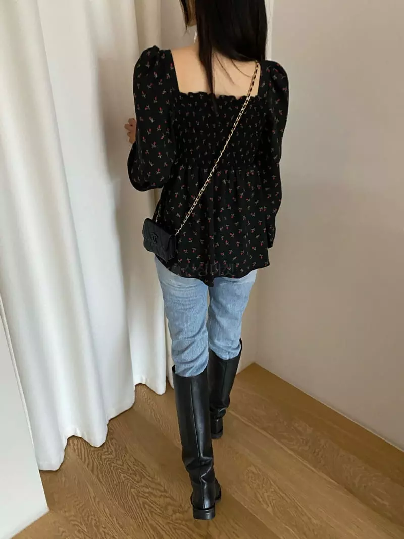 Duplo - Korean Women Fashion - #momslook - Smocked Blouse - 6