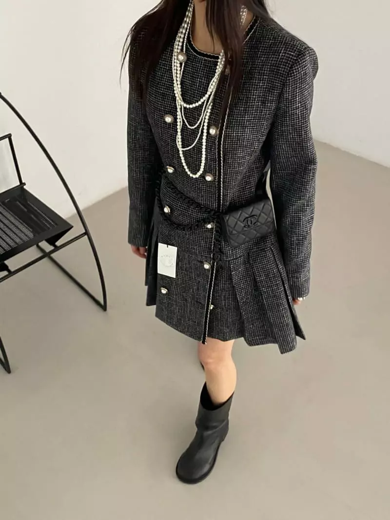 Duplo - Korean Women Fashion - #momslook - Sha Twid One-piece - 3