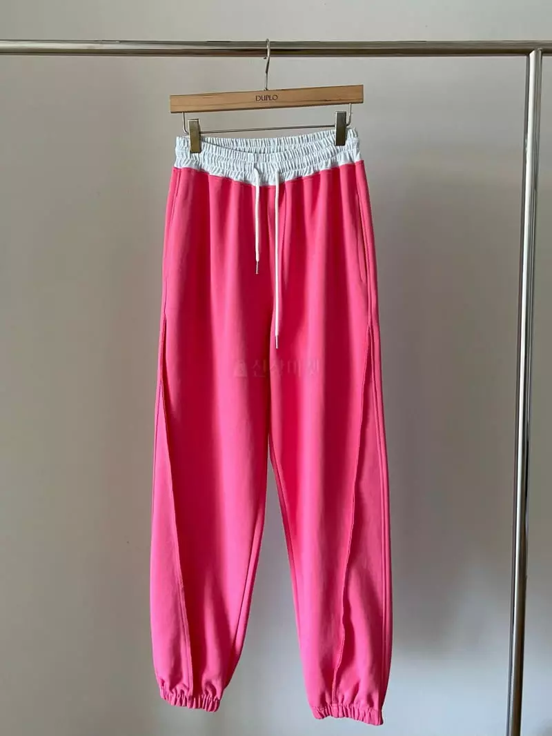 Duplo - Korean Women Fashion - #momslook - Color Terry Pants - 3