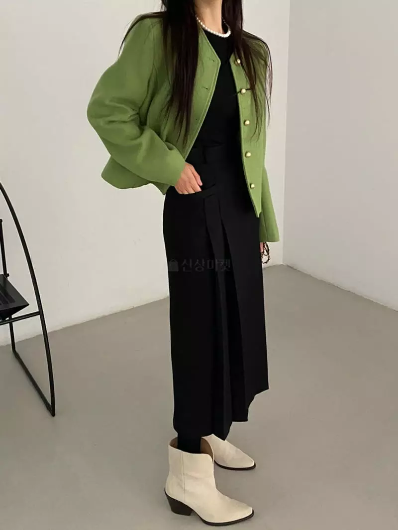 Duplo - Korean Women Fashion - #momslook - Low Pleats Skirt