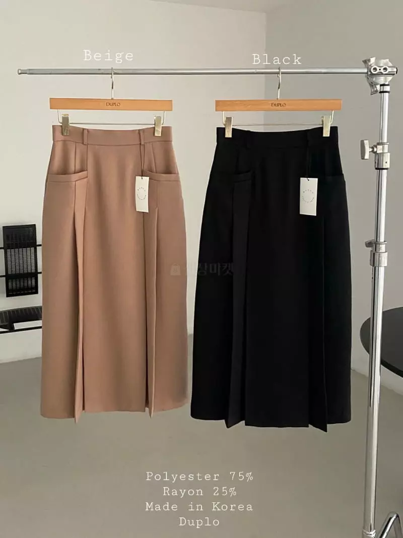 Duplo - Korean Women Fashion - #momslook - Low Pleats Skirt - 3